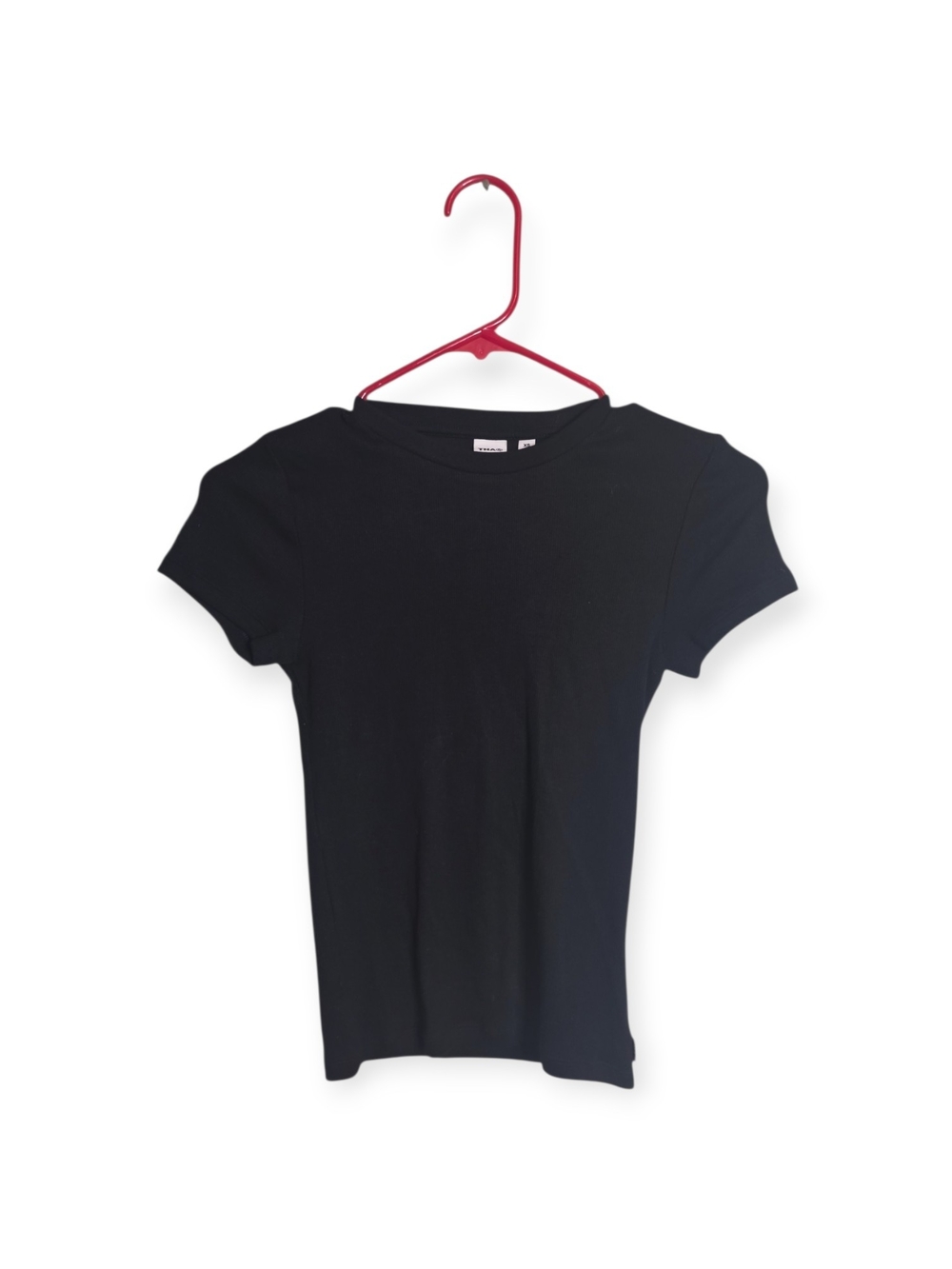 Women's NWOT Aritzia TNA basic, ribbed, black tshirt, size XS